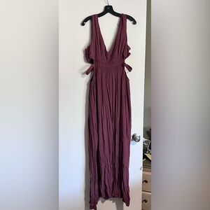 Rue 21 Maxi gorgeous mauve Dress with side cutoff opening